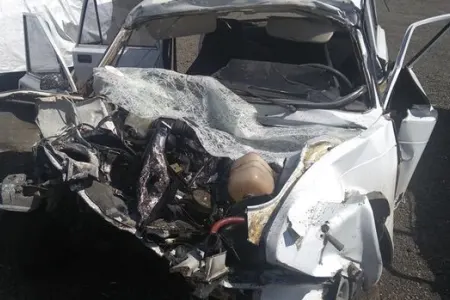Masallıda ağır qəza: polis kapitanı öldü - FOTO