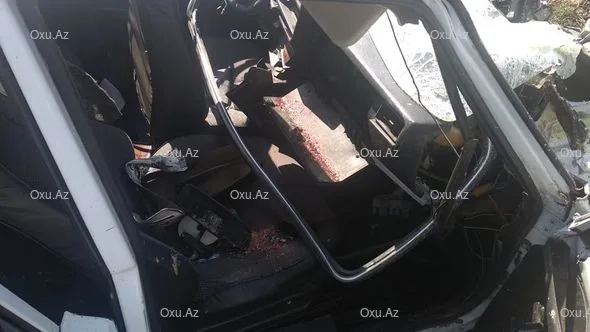 Masallıda ağır qəza: polis kapitanı öldü - FOTO
