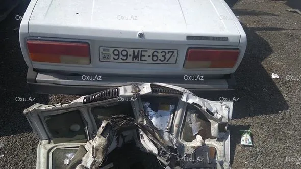 Masallıda ağır qəza: polis kapitanı öldü - FOTO