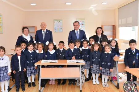 Təhsil naziri İsmayıllıda Basqal qəsəbə tam orta məktəbinin açılışında - iştirak etdi
