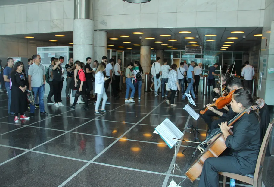 Bakı metrosunda Üzeyir Musiqi Günü qeyd edildi