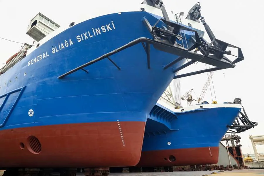 “General Əliağa Şıxlinski” gəmisi - SUYA BURAXILDI - FOTOLAR