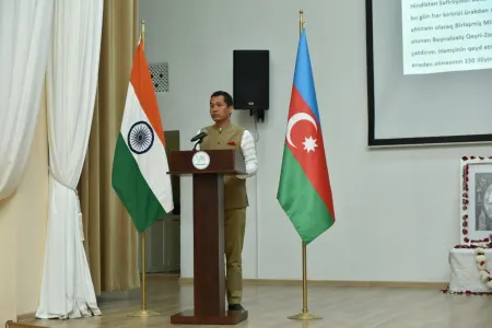 Mahatma Qandinin 150-ci ildönümü Bakıda - QEYD OLUNDU - FOTO