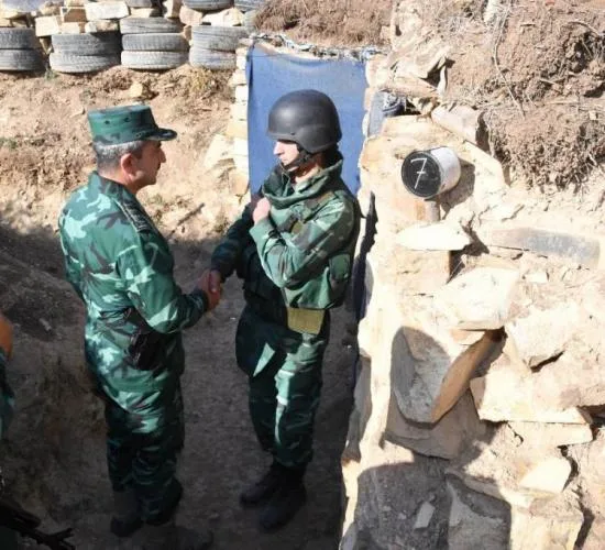 Elçin Quliyev ermənilərin təxribat törətdiyi döyüş məntəqəsində - FOTO