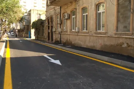 Bakıda bu küçədə təmir işləri - YEKUNLAŞDI - FOTOLAR