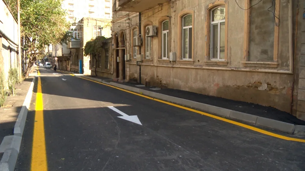 Bakıda bu küçədə təmir işləri - YEKUNLAŞDI - FOTOLAR