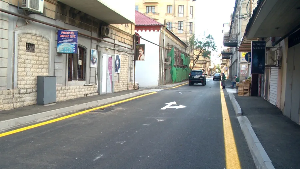 Bakıda bu küçədə təmir işləri - YEKUNLAŞDI - FOTOLAR