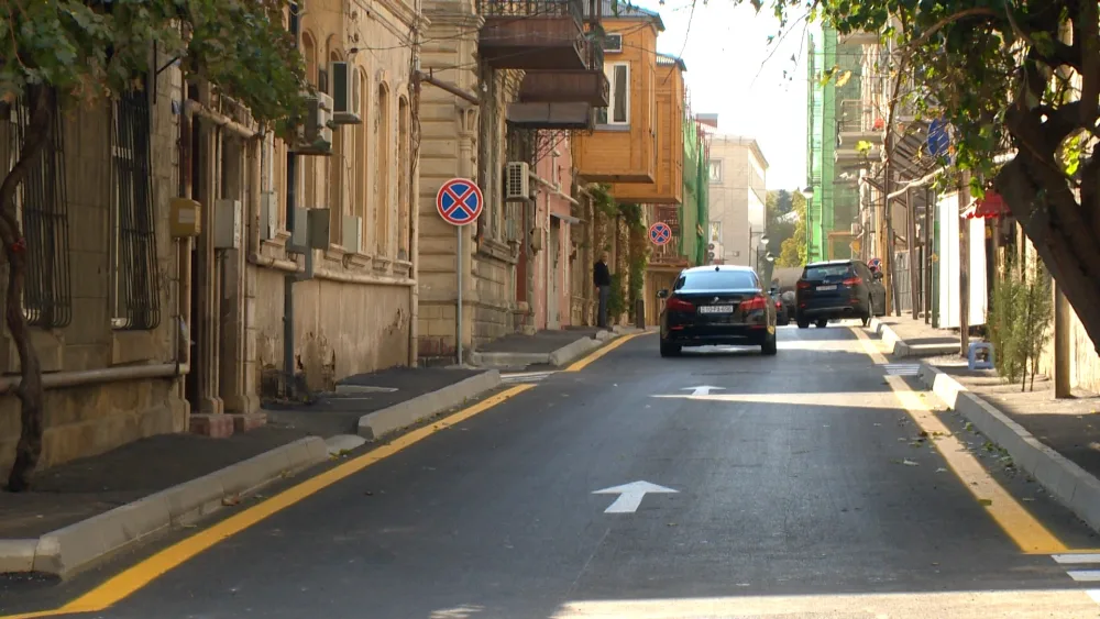 Bakıda bu küçədə təmir işləri - YEKUNLAŞDI - FOTOLAR