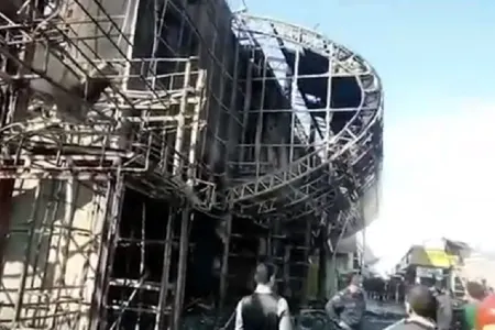 "Binə" bazarındakı yanğından sonra - DƏHŞƏTLİ GÖRÜNTÜLƏR - VİDEO
