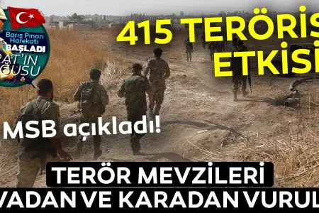 Türkiyə Müdafiə Nazirliyindən Suriyadakı əməliyyatla bağlı bəyanat: - 415 terrorçu məhv edildi