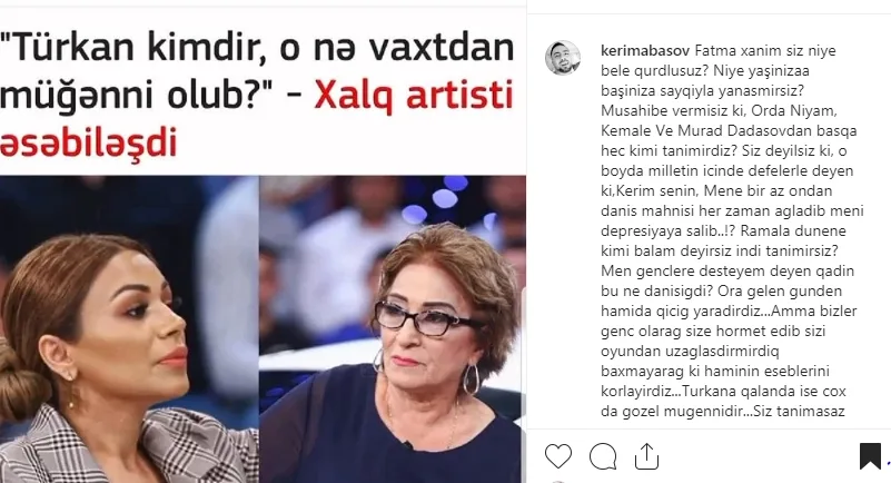 "Qurdlusuz!..."- Kərimdən Xalq artistinə - SİLLƏ KİMİ CAVAB