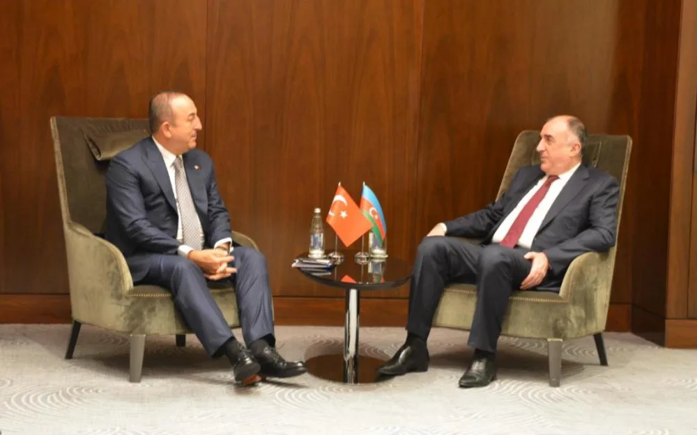 Elmar Məmmədyarov macarıstanlı və türkiyəli nazirlərlə görüşdü - FOTO