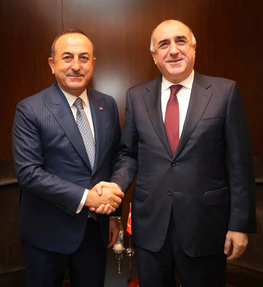 Elmar Məmmədyarov macarıstanlı və türkiyəli nazirlərlə görüşdü - FOTO