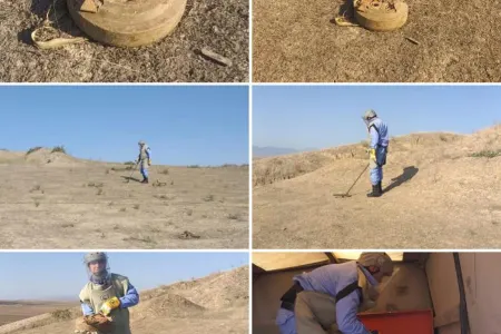 Füzulidə kənd ərazisində tank əleyhinə mina tapıldı - FOTO