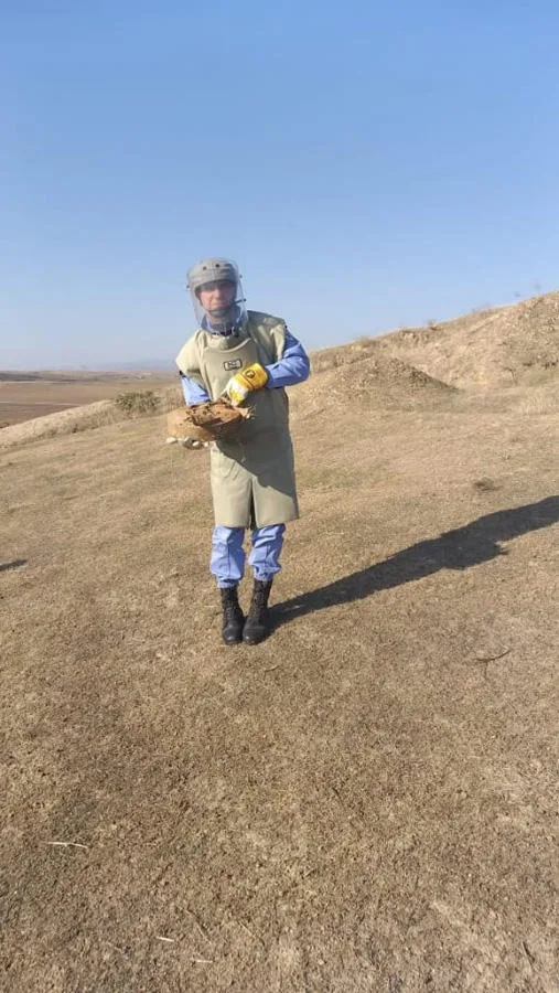 Füzulidə kənd ərazisində tank əleyhinə mina tapıldı - FOTO