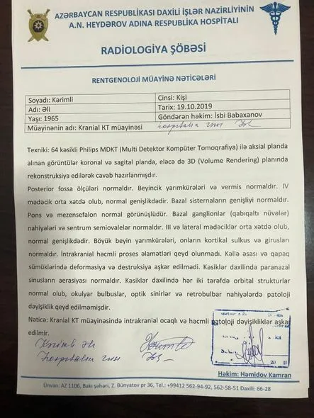 DİN Hospitalının rəisi - Əli Kərimlinin böhtanlarına cavab verdi