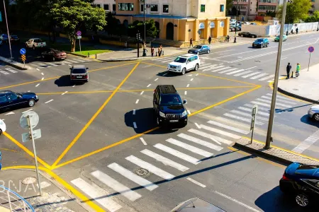 Bakıda ilk dəfə 4 tərəfli piyada keçidi - TƏŞKİL EDİLDİ - FOTO