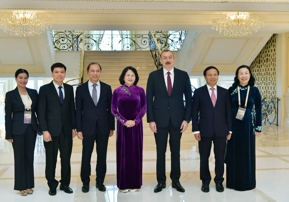 İlham Əliyev Vyetnamın vitse-prezidentini qəbul edib - FOTO