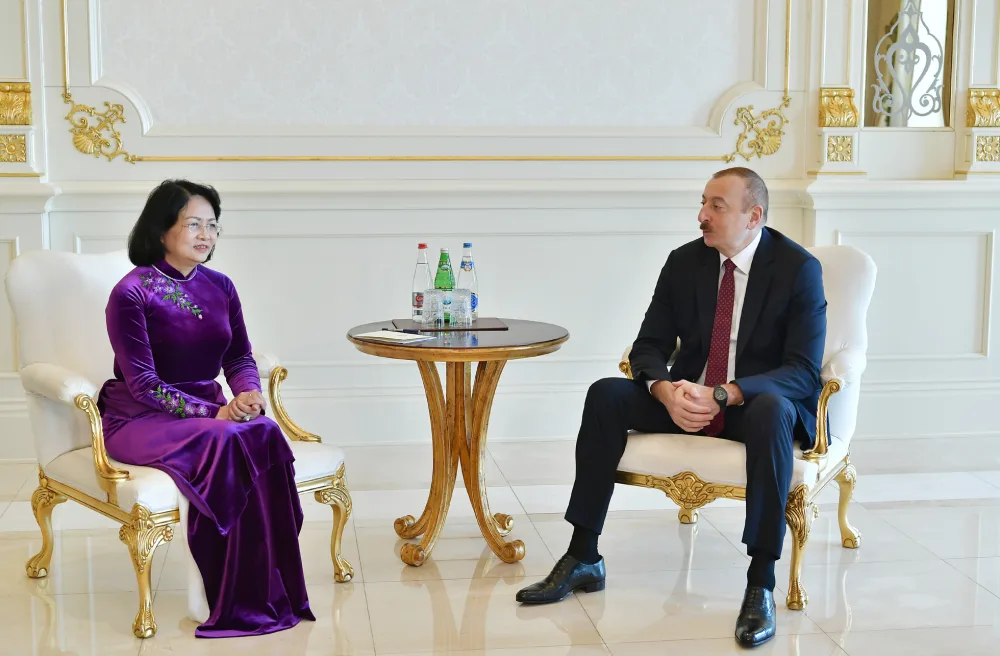 İlham Əliyev Vyetnamın vitse-prezidentini qəbul edib - FOTO