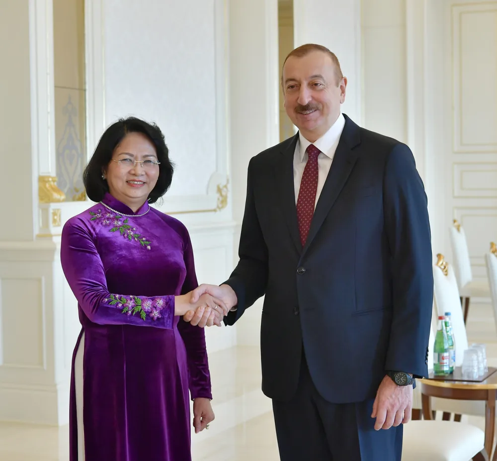 İlham Əliyev Vyetnamın vitse-prezidentini qəbul edib - FOTO