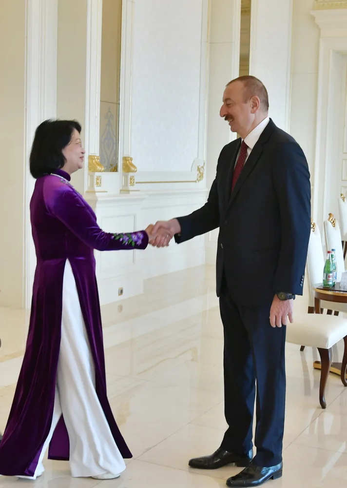 İlham Əliyev Vyetnamın vitse-prezidentini qəbul edib - FOTO