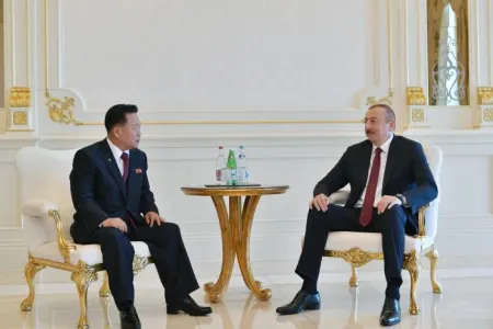 İlham Əliyev Koreya Xalq Demokratik Respublikası Ali Xalq Məclisinin sədrini - QƏBUL ETDİ