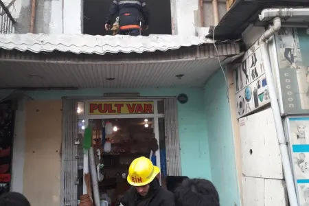 Binəqədidə yataqxana yandı - FOTO