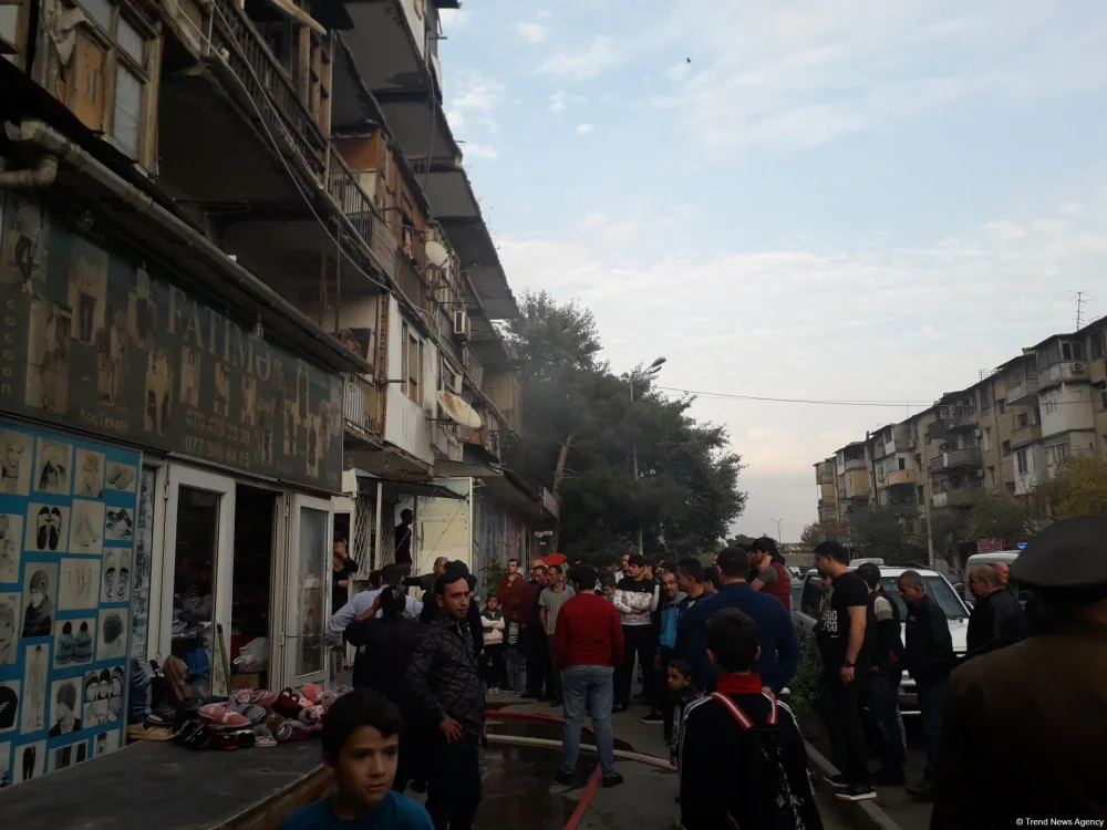 Binəqədidə yataqxana yandı - FOTO