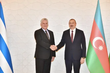 Prezident İlham Əliyev Kubanın Prezidenti ilə görüşüb