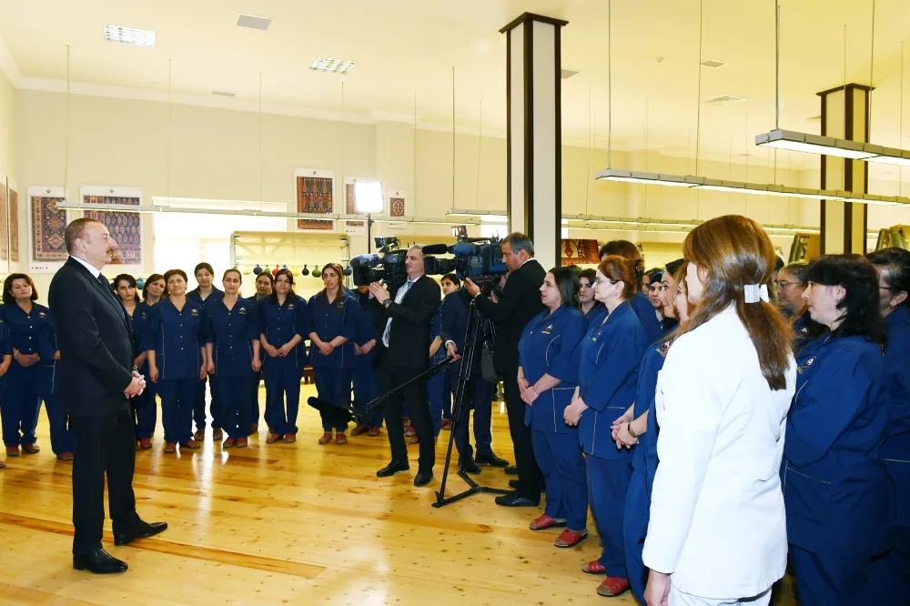 İlham Əliyev “Azərxalça” ASC-nin Qəbələ filialının - açılış mərasimində