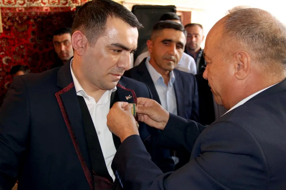 Ağstafada bəyə toy günü - MEDAL VERİLDİ - FOTOLAR