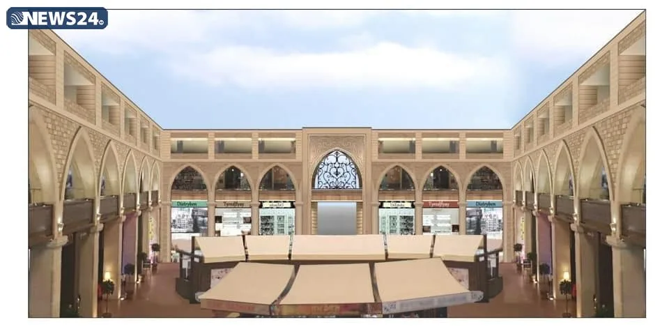 Azərbaycanda qədim üslubda möhtəşəm bazar tikilir - FOTOLAR