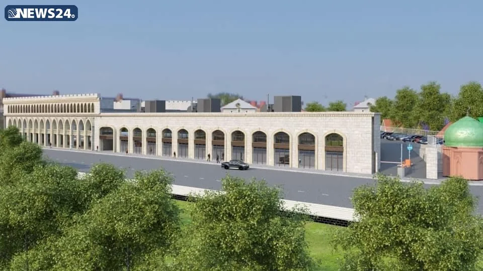Azərbaycanda qədim üslubda möhtəşəm bazar tikilir - FOTOLAR