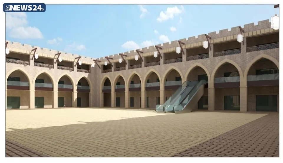 Azərbaycanda qədim üslubda möhtəşəm bazar tikilir - FOTOLAR