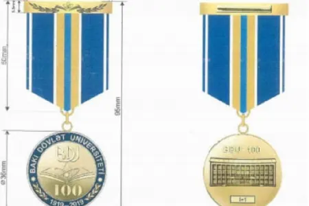 “Bakı Dövlət Universitetinin 100 illiyi" medalının - TƏSVİRİ - FOTO