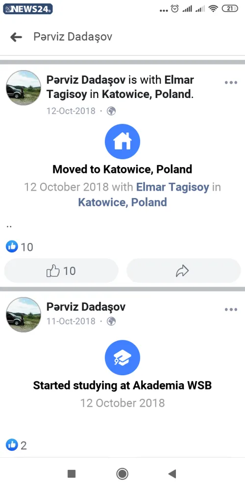 Faciə! Polşada vəfat edən tələbəmizin son paylaşımları - ürək dağladı -FOTOLAR