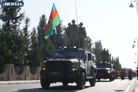 Quzanlıda Dövlət Bayrağı Günü ilə bağlı YÜRÜŞ - FOTOLAR