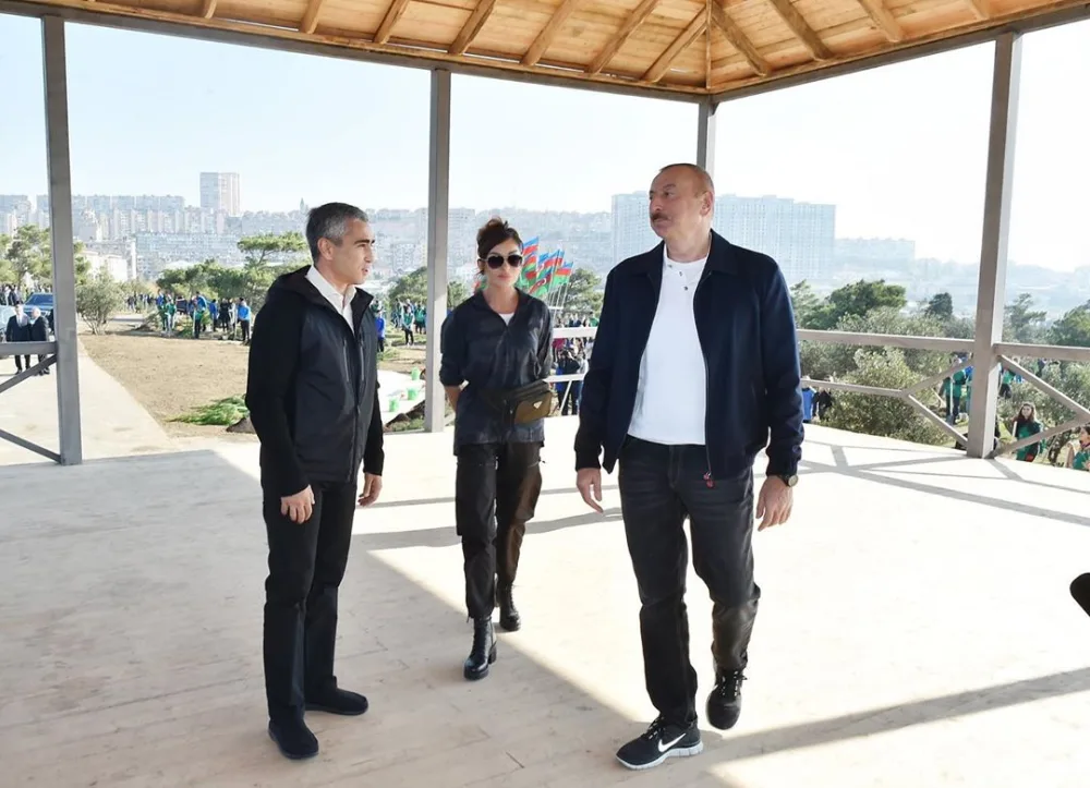 İlham Əliyev və Mehriban Əliyeva - “Gənclik” parkında - FOTOLAR