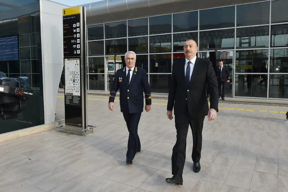 Prezident Pirşağı dəmir yolu stansiyasının - AÇILIŞINDA - FOTOLAR - VİDEO - YENİLƏNDI-2