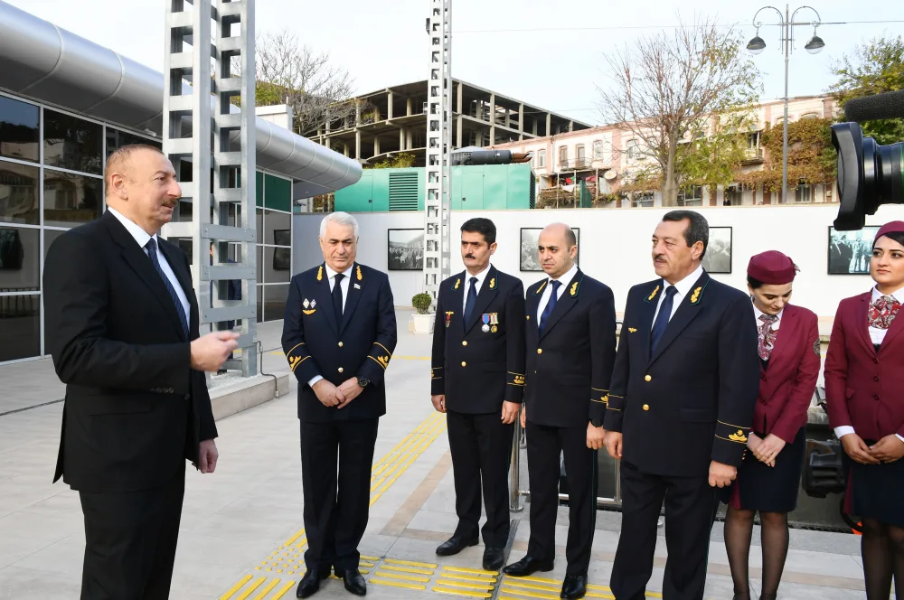 Prezident Pirşağı dəmir yolu stansiyasının - AÇILIŞINDA - FOTOLAR - VİDEO - YENİLƏNDI-2