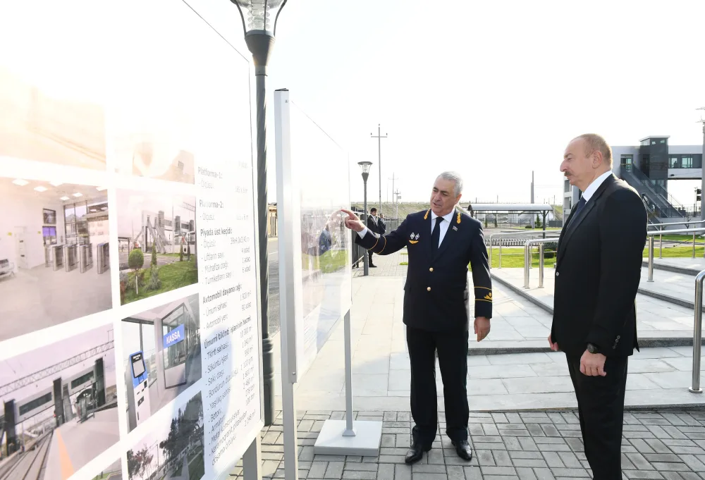 Prezident Pirşağı dəmir yolu stansiyasının - AÇILIŞINDA - FOTOLAR - VİDEO - YENİLƏNDI-2