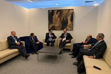 Əbülfəs Qarayev Parisə səfəri çərçivəsində bir sıra ölkələrin rəsmiləri ilə - GÖRÜŞÜB - FOTOLAR