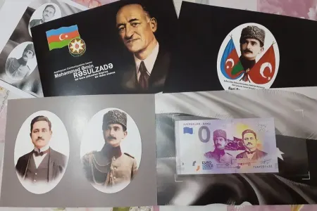 Rəsulzadə və Nuru Paşanın birgə rəsmi olan avro çap olundu - -FOTO