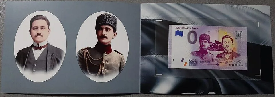 Rəsulzadə və Nuru Paşanın birgə rəsmi olan avro çap olundu - -FOTO