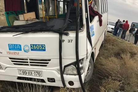 Qaradağda iki avtobusun toqquşmasının - SƏBƏBİ AÇIQLANDI - FOTOLAR