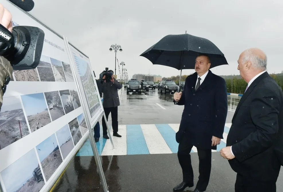 Prezident Sumqayıt Bulvarında olub - -FOTOLAR