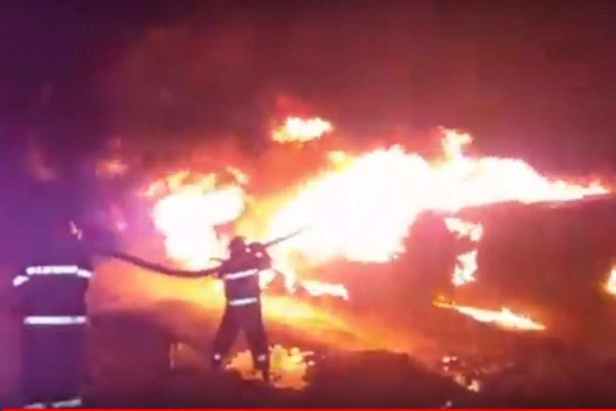 38 ton benzin daşıyan avtomobil külə döndü - BİLƏSUVARDA DƏHŞƏT - VİDEO