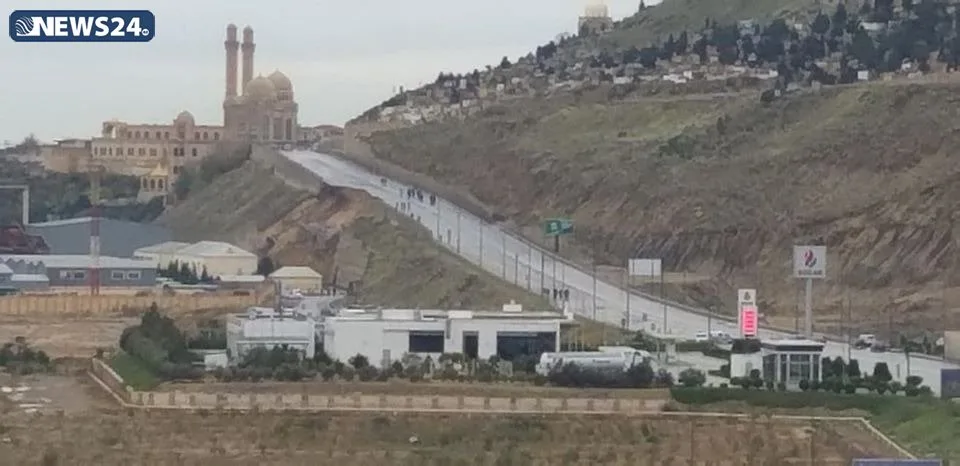 Bibiheybət yolunun sürüşmədən sonrakı son vəziyyəti - FOTOLAR