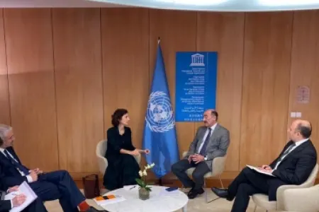 Əbülfəs Qarayev UNESKO-nun baş direktoru ilə görüşdü