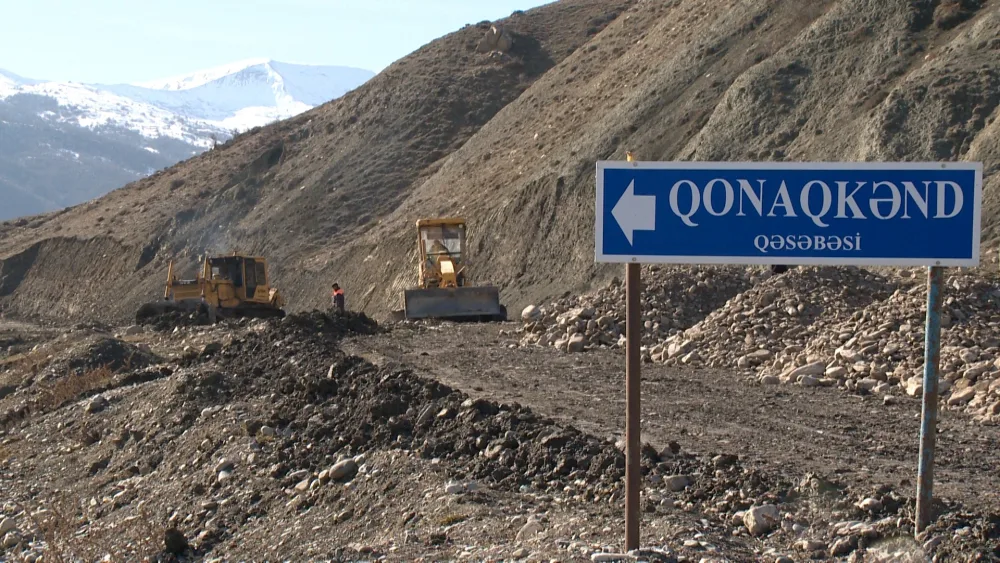 Quba-Qonaqkənd yolu - YENİDƏN QURULUR - FOTO